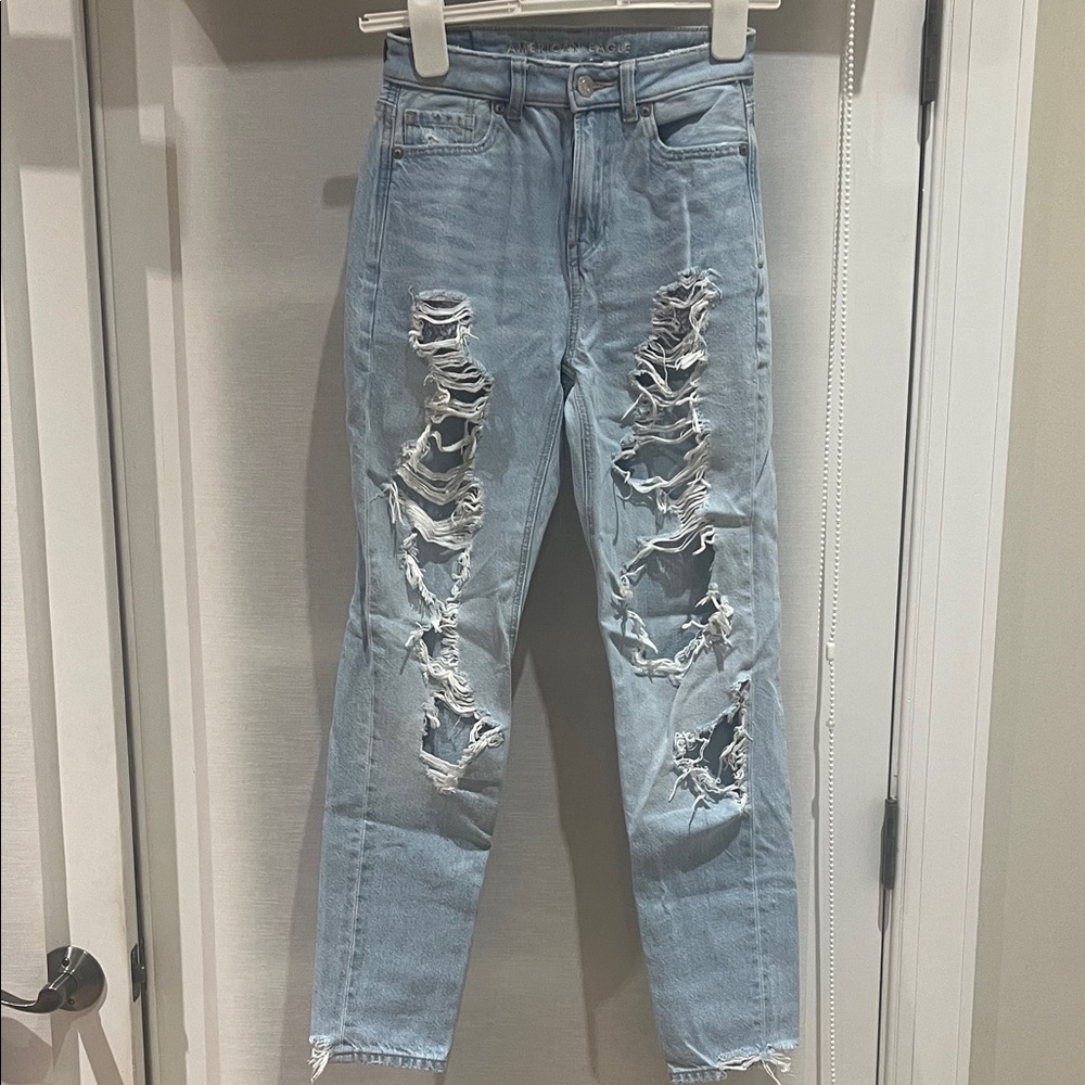 Distressed Light Blue Women's Jeans